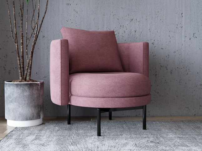 Ultra Pink Colour Plain Velvet Flock Easy Clean Sofa, Chair and Curtain Fabric