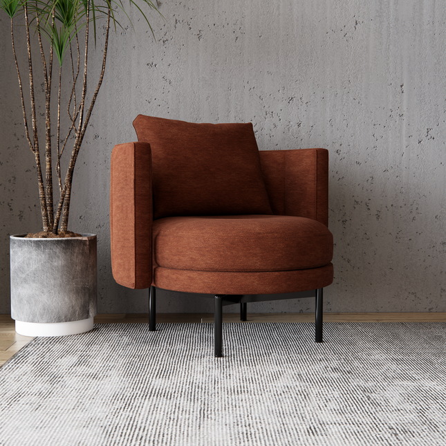 Cinnamon Brown Colour Plain Velvet Flock Easy Clean Sofa, Chair and Curtain Fabric