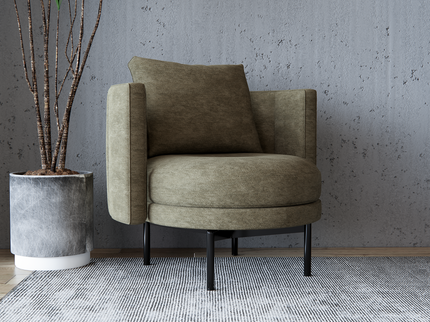 Olive Light Brown Colour Plain Velvet Flock Easy Clean Sofa, Chair and Curtain Fabric