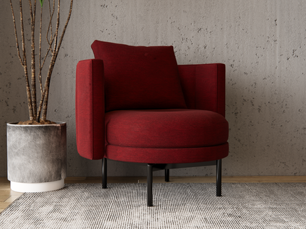 Rust Red Colour Plain Velvet Flock Easy Clean Sofa, Chair and Curtain Fabric