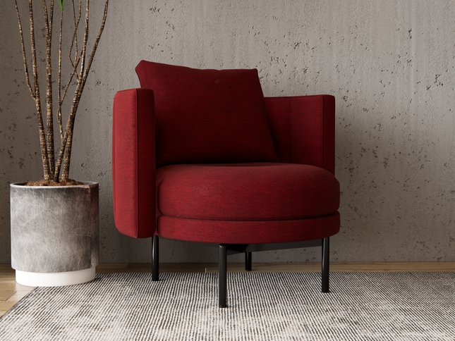 Rust Red Colour Plain Velvet Flock Easy Clean Sofa, Chair and Curtain Fabric