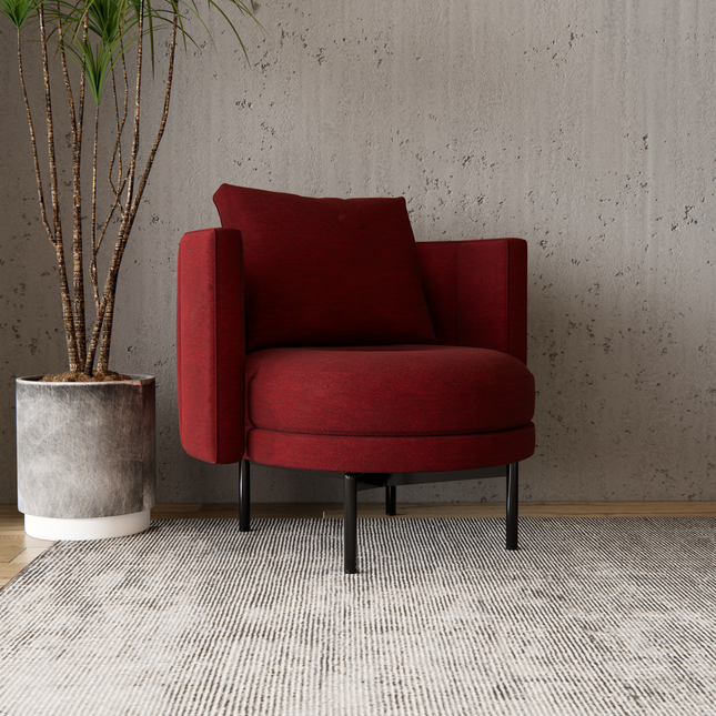 Rust Red Colour Plain Velvet Flock Easy Clean Sofa, Chair and Curtain Fabric