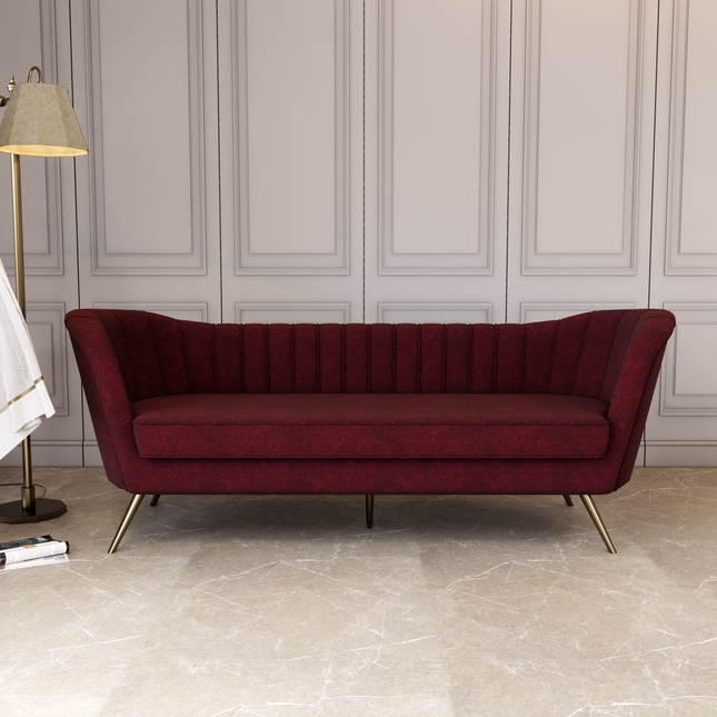 Maroon Colour Textued Velvet Flock Easy Clean Sofa, Chair and Curtain Fabric