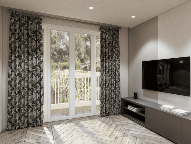 Olive Green and Mocha Brown Colour Floral and Leaves Pattern Velvet Curtain Fabric printed