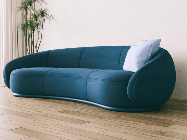 Dark Aqua Blue Colour Embossed Leaves Pattern Velvet Flock Easy Clean Sofa, Chair and Curtain Fabric