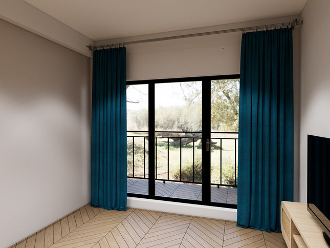 Blue Colour Textured Suede Sofa, Chair and Curtain Fabric