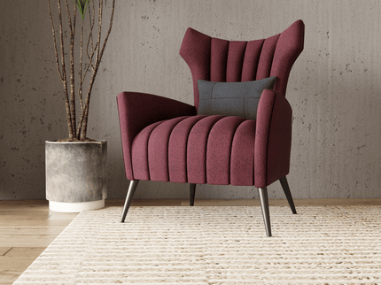 Earthy Mauve Colour Textured Suede Sofa, Chair and Curtain Fabric