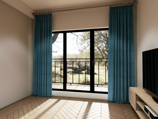 Aqua Green Colour Textured Suede Sofa, Chair and Curtain Fabric