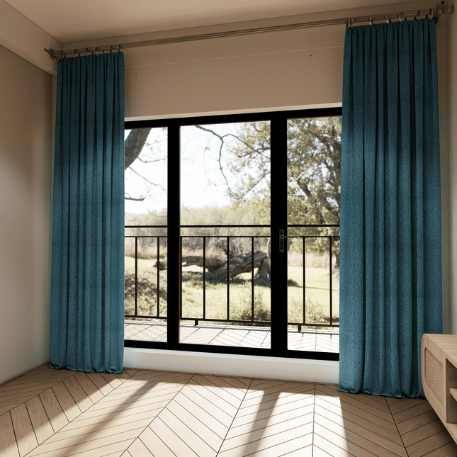 Aqua Green Colour Textured Suede Sofa, Chair and Curtain Fabric