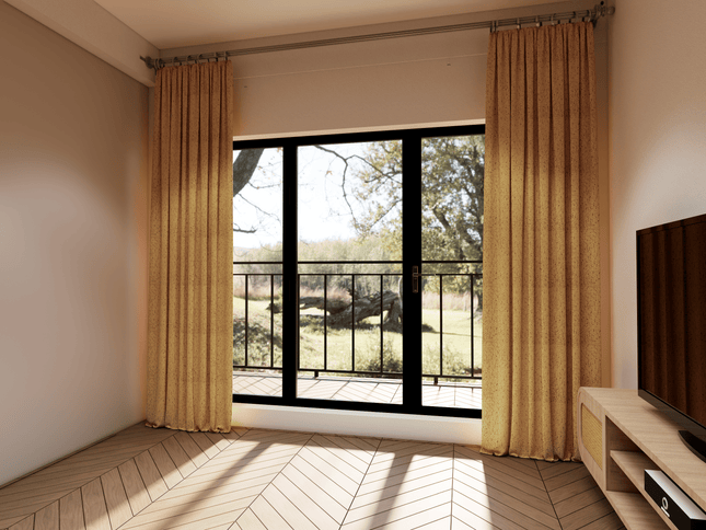 Mustard Yellow Colour Textured Suede Sofa, Chair and Curtain Fabric