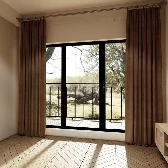 Olive Brown Colour Textured Suede Sofa, Chair and Curtain Fabric