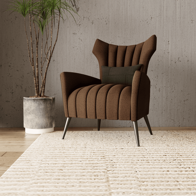 Olive Brown Colour Textured Suede Sofa, Chair and Curtain Fabric