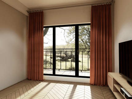 Rust Brown Colour Textured Suede Sofa, Chair and Curtain Fabric