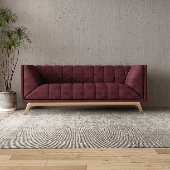 Earthy Mauve Colour Textured Suede Sofa, Chair and Curtain Fabric