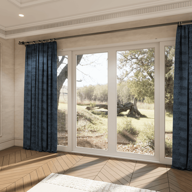 Blue Grey Colour Textured Suede Sofa, Chair and Curtain Fabric