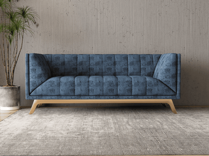 Blue Grey Colour Textured Suede Sofa, Chair and Curtain Fabric