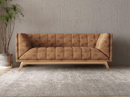 Ochre Golden Yellow Colour Textured Suede Sofa, Chair and Curtain Fabric