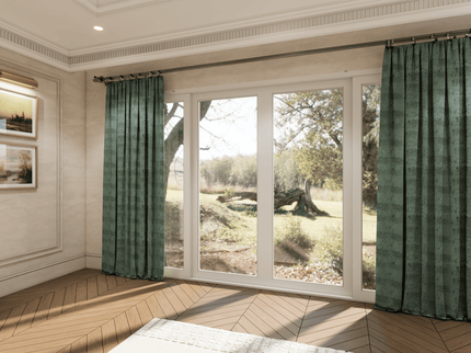 Olive Green Colour Textured Suede Sofa, Chair and Curtain Fabric