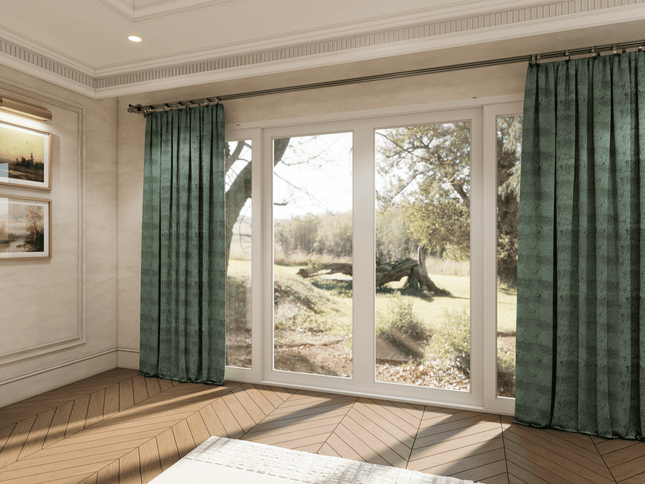 Olive Green Colour Textured Suede Sofa, Chair and Curtain Fabric