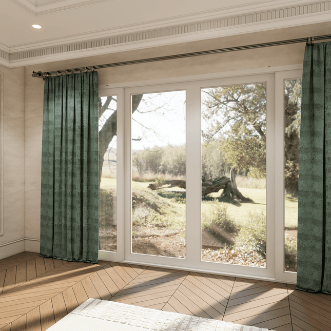 Olive Green Colour Textured Suede Sofa, Chair and Curtain Fabric
