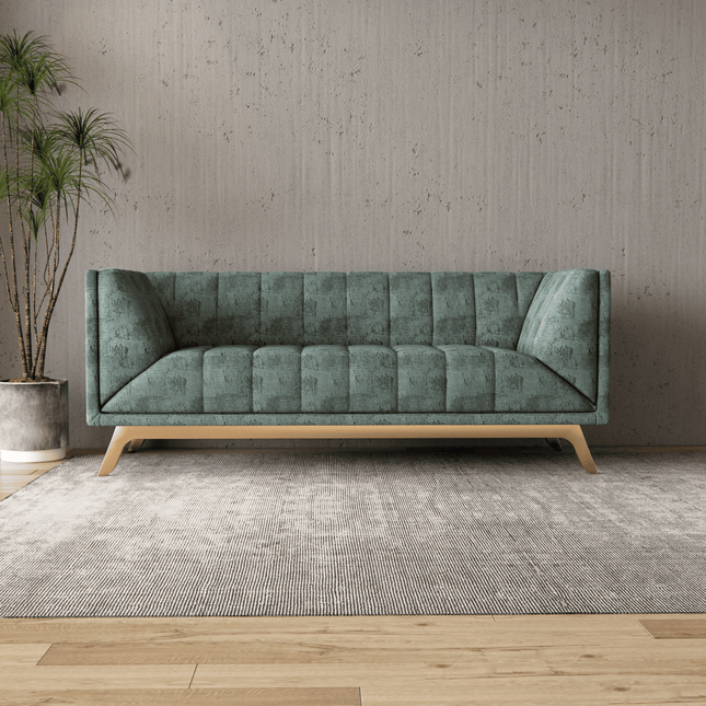 Olive Green Colour Textured Suede Sofa, Chair and Curtain Fabric