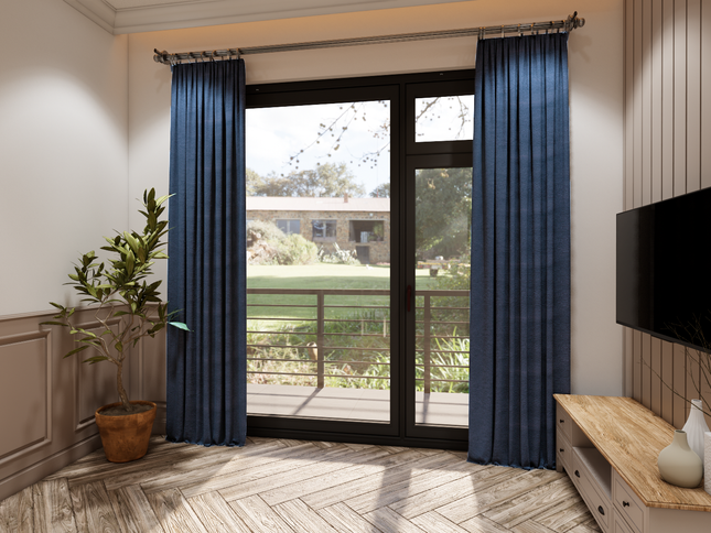 Dark Blue Grey Colour Embossed Leaves Pattern Velvet Flock Easy Clean Sofa, Chair and Curtain Fabric