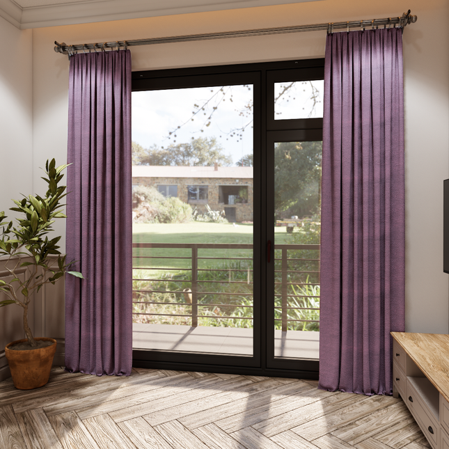 Ultra Pink Colour Embossed Leaves Pattern Velvet Flock Easy Clean Sofa, Chair and Curtain Fabric