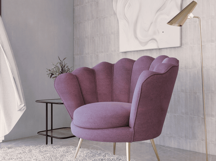 Ultra Pink Colour Embossed Leaves Pattern Velvet Flock Easy Clean Sofa, Chair and Curtain Fabric