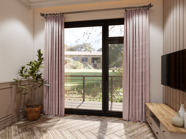 Peach Colour Embossed Leaves Pattern Velvet Flock Easy Clean Sofa, Chair and Curtain Fabric