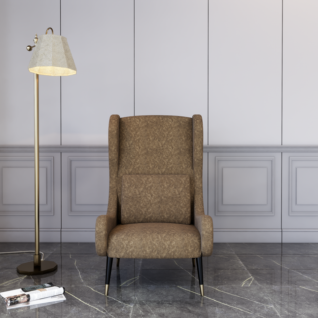 Cedar Brown Colour Textured Velvet Flock Easy Clean Sofa, Chair and Curtain Fabric