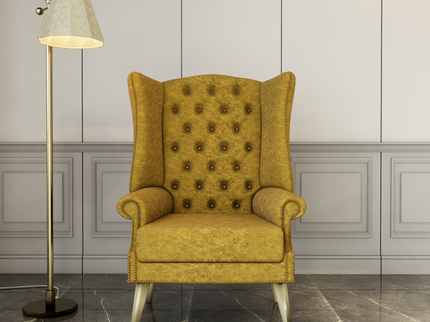 Dark Lime Green Colour Textured Velvet Flock Easy Clean Sofa, Chair and Curtain Fabric