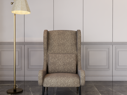 Medium Brown Colour Textured Velvet Flock Easy Clean Sofa, Chair and Curtain Fabric