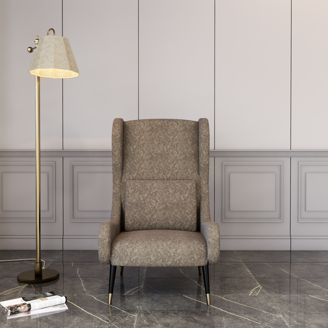 Medium Brown Colour Textured Velvet Flock Easy Clean Sofa, Chair and Curtain Fabric