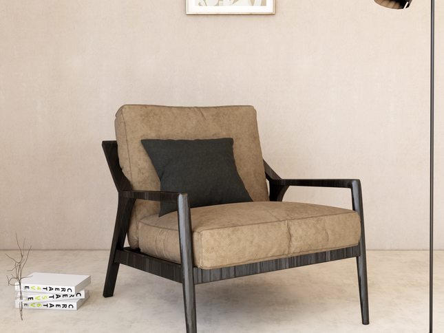 Light Brown Colour Textured Velvet Flock Easy Clean Sofa, Chair and Curtain Fabric