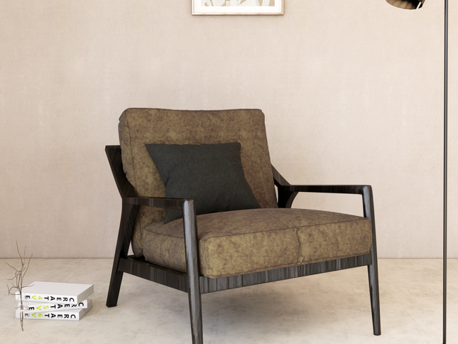 Medium Brown Colour Textured Velvet Flock Easy Clean Sofa, Chair and Curtain Fabric