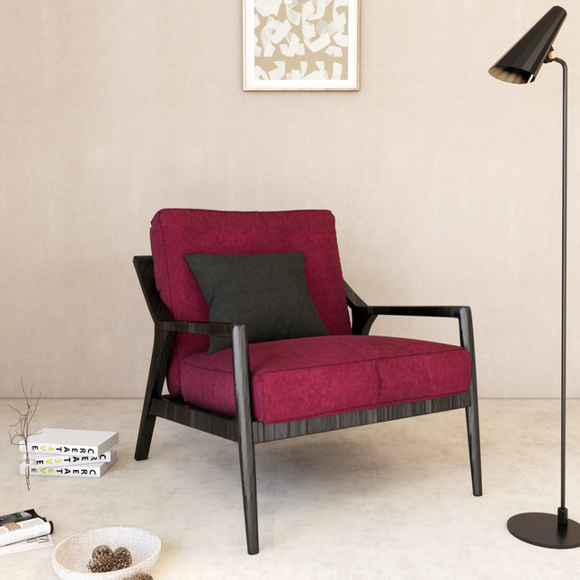 Dark Maroon Colour Textued Velvet Flock Easy Clean Sofa, Chair and Curtain Fabric