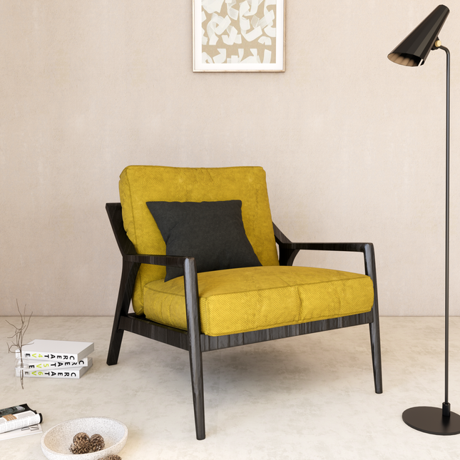 Dark Yellow Colour Textued Velvet Flock Easy Clean Sofa, Chair and Curtain Fabric