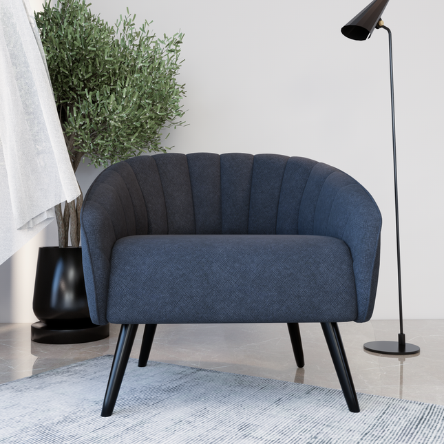 Denim Blue Colour Geometric Pattern Velvet Flock Easy Clean Sofa and Chair Fabric