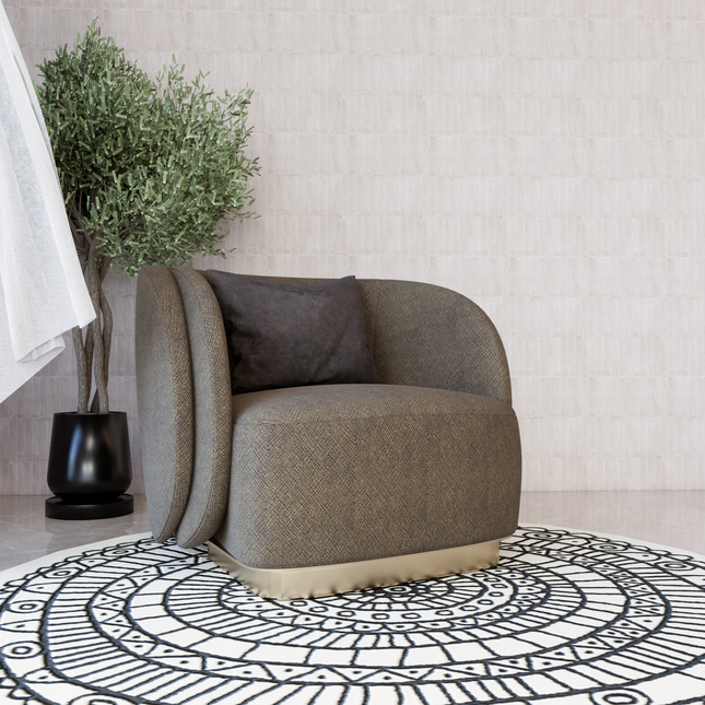 Beige Colour Geometric Pattern Velvet Flock Easy Clean Sofa and Chair Fabric
