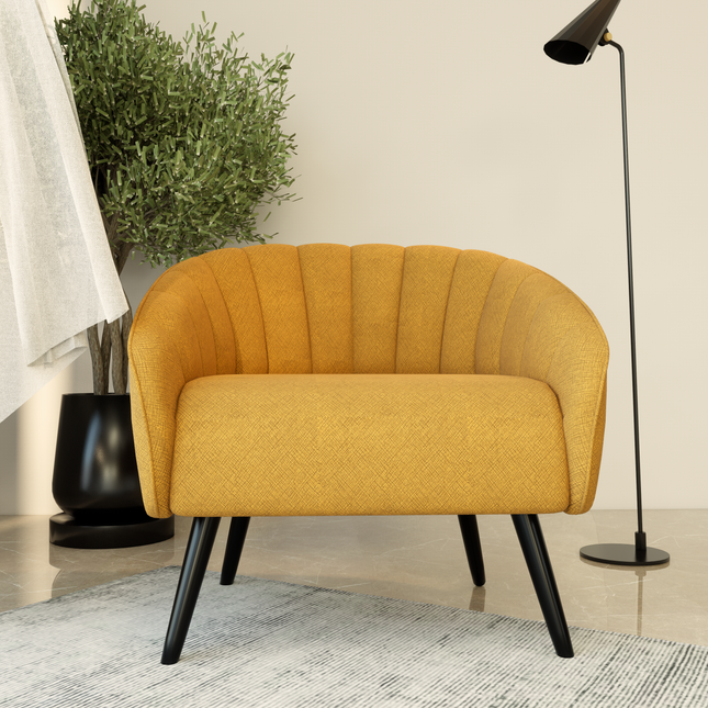 Ochre Yellow Colour Geometric Pattern Velvet Flock Easy Clean Sofa and Chair Fabric