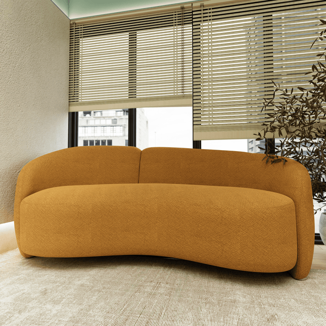 Ochre Yellow Colour Geometric Pattern Velvet Flock Easy Clean Sofa and Chair Fabric