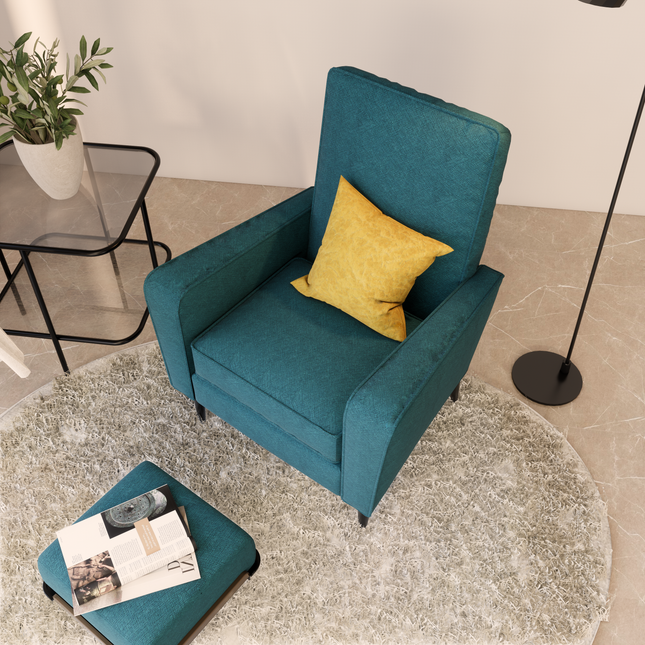Turquoise Colour Geometric Pattern Velvet Flock Easy Clean Sofa and Chair Fabric