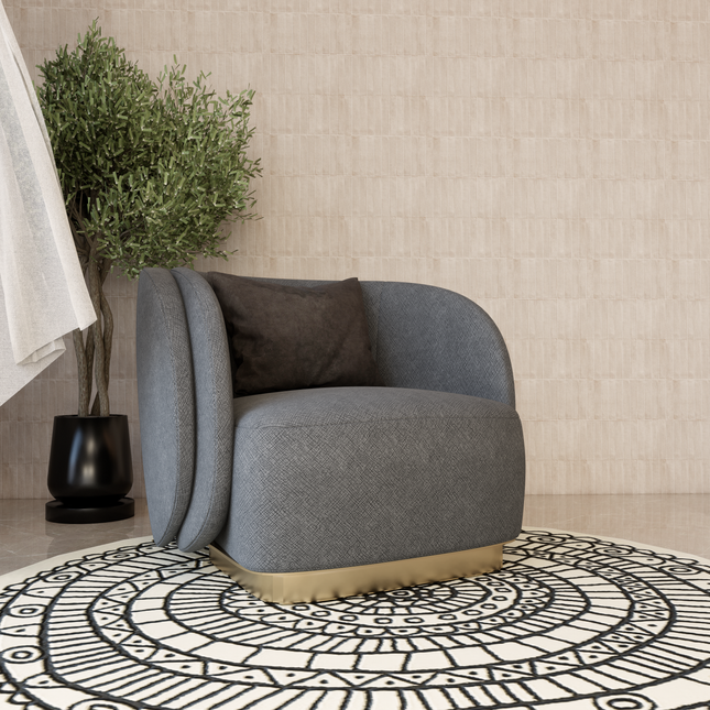 Cement Gray Colour Geometric Pattern Velvet Flock Easy Clean Sofa and Chair Fabric