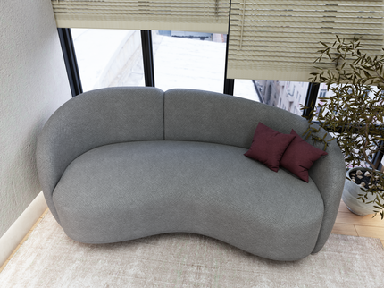 Cement Gray Colour Geometric Pattern Velvet Flock Easy Clean Sofa and Chair Fabric