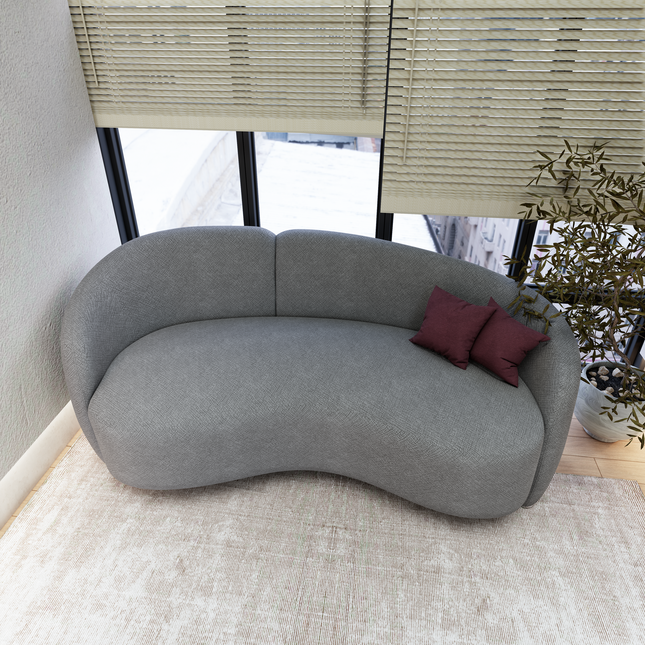 Cement Gray Colour Geometric Pattern Velvet Flock Easy Clean Sofa and Chair Fabric