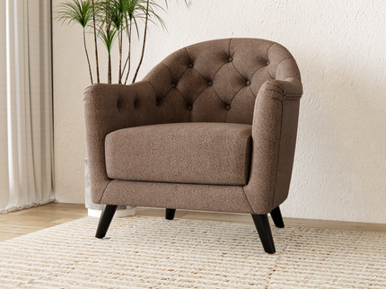 Pale Brown Colour Textured Suede Sofa and Chair Fabric
