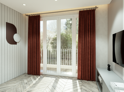 Cinnamon Brown Colour Plain Velvet Flock Easy Clean Sofa, Chair and Curtain Fabric