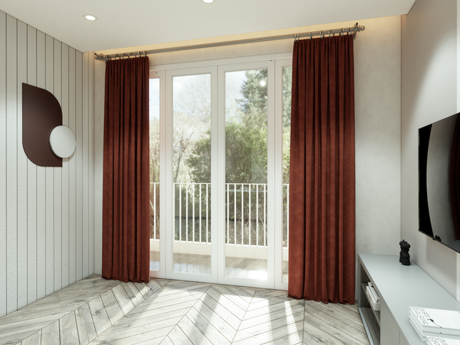 Cinnamon Brown Colour Plain Velvet Flock Easy Clean Sofa, Chair and Curtain Fabric