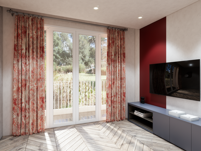 Brick Red and Beige Colour Textured Velvet Flock Easy Clean Sofa, Chair and Curtain Fabric