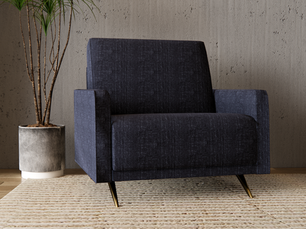 Dark Slate Gray Colour Textured Velvet Sofa and Chair Fabric